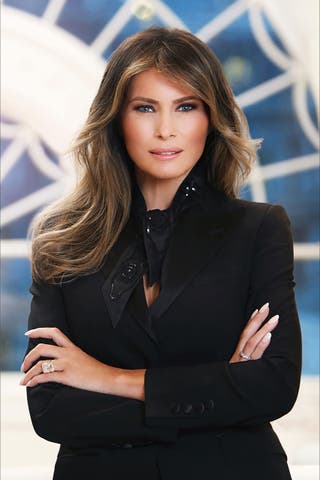 O primeiro retrato de Melania Trump como primeira -dama, tirada em 2017